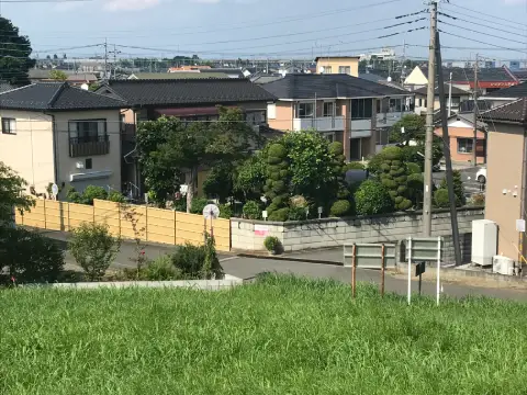 久下の長土手からみかりや跡を望む